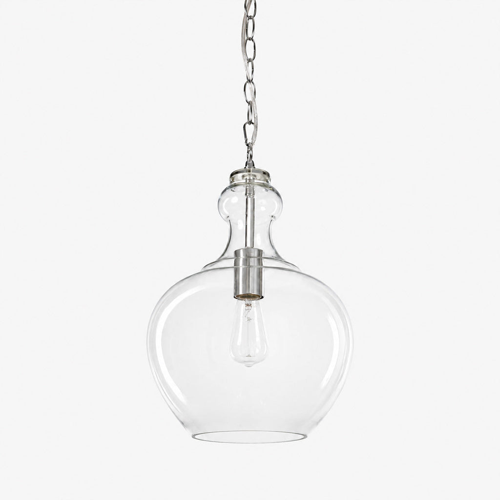 Elegant Valentine Pendant Light - Handblown Glass & Chrome Finish