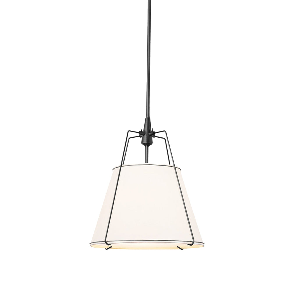 Jessie Pendant Light - Elegant White Shade with Black Hardware