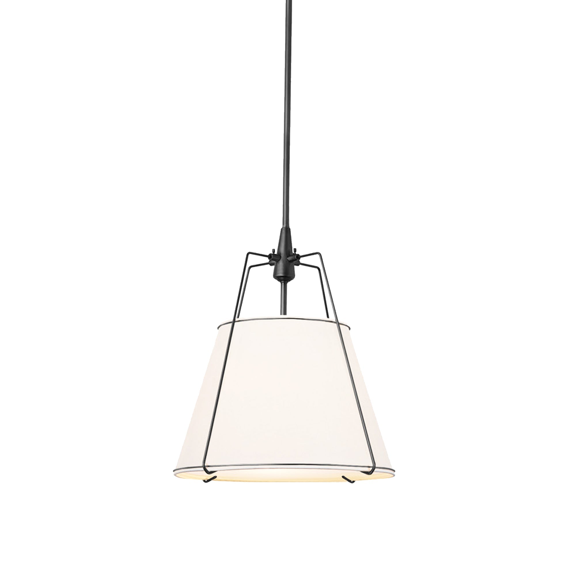 Jessie Pendant Light - Elegant White Shade with Black Hardware
