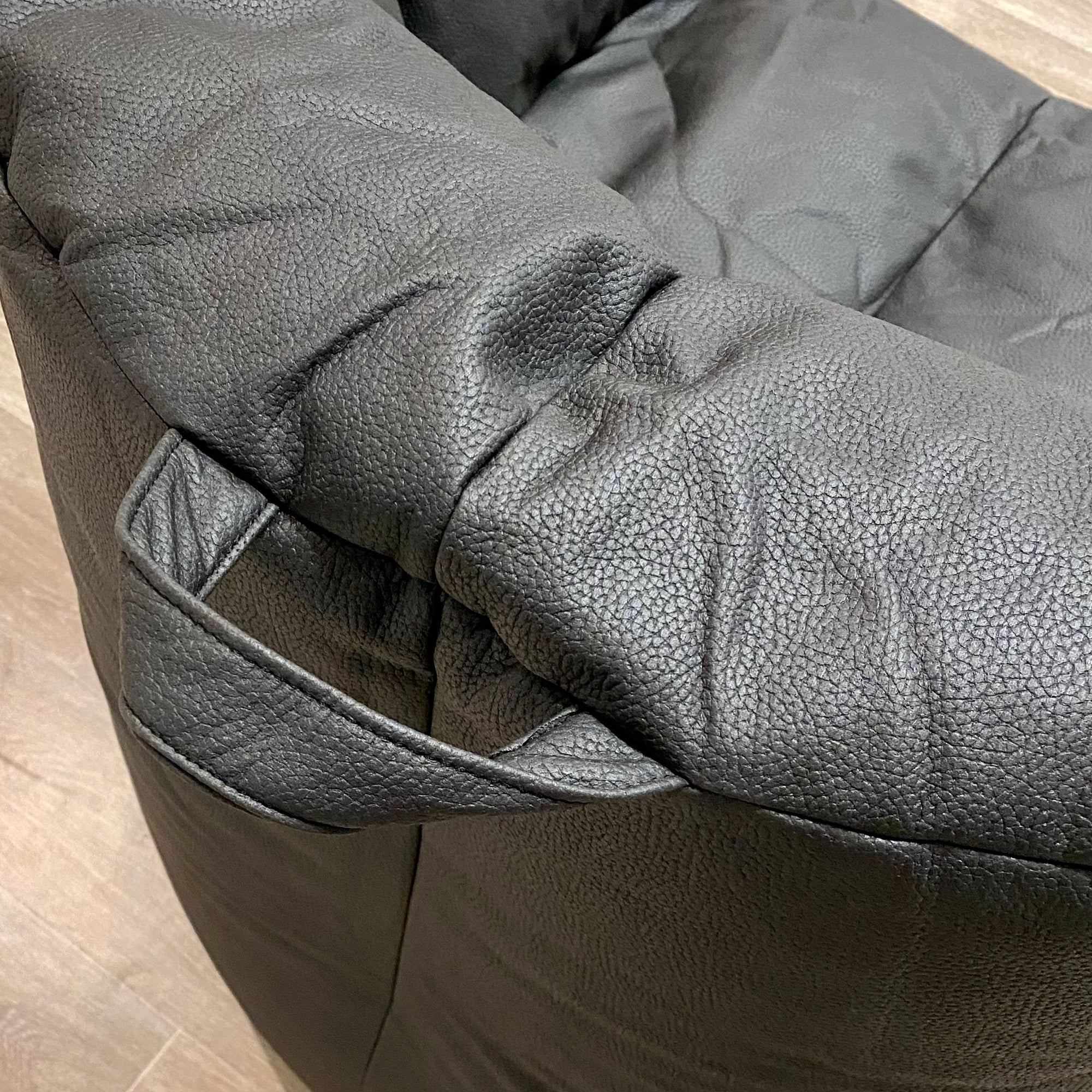 Stylish Vegan Leather Tub Chair Cover - Charcoal