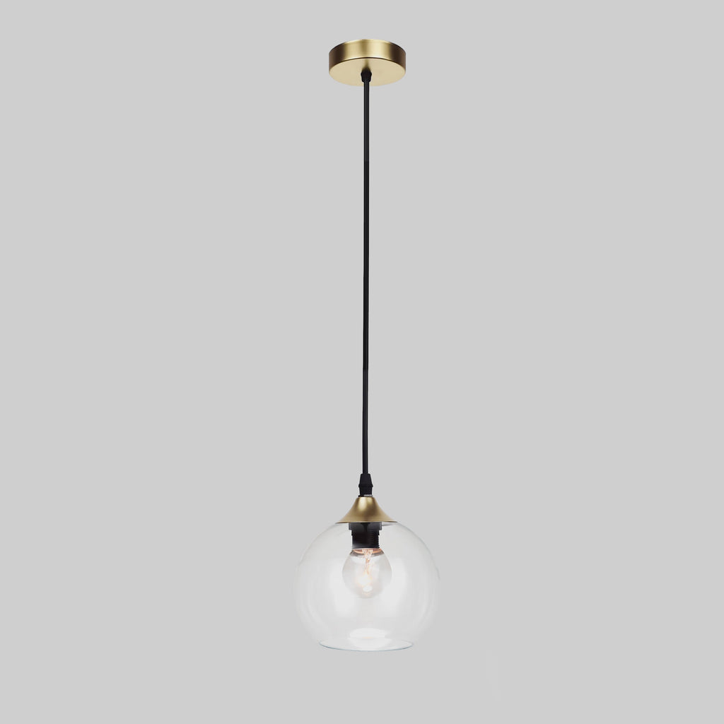 Ivory & Deene Frankie Gold Glass Pendant Light - Modern Elegance