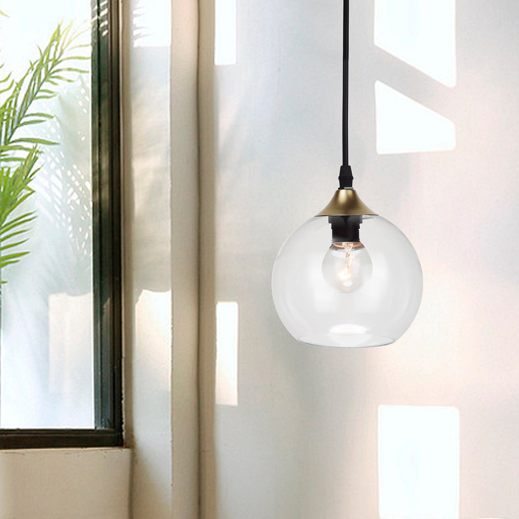 Ivory & Deene Frankie Gold Glass Pendant Light - Modern Elegance