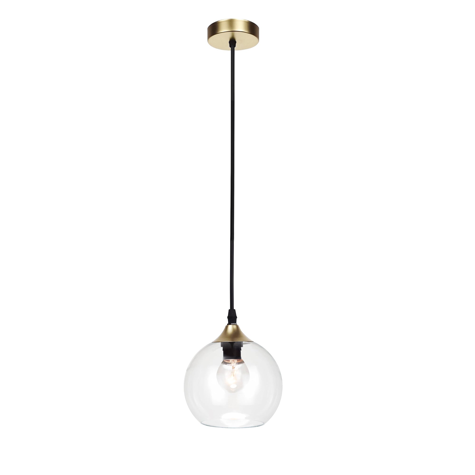 Ivory & Deene Frankie Gold Glass Pendant Light - Modern Elegance