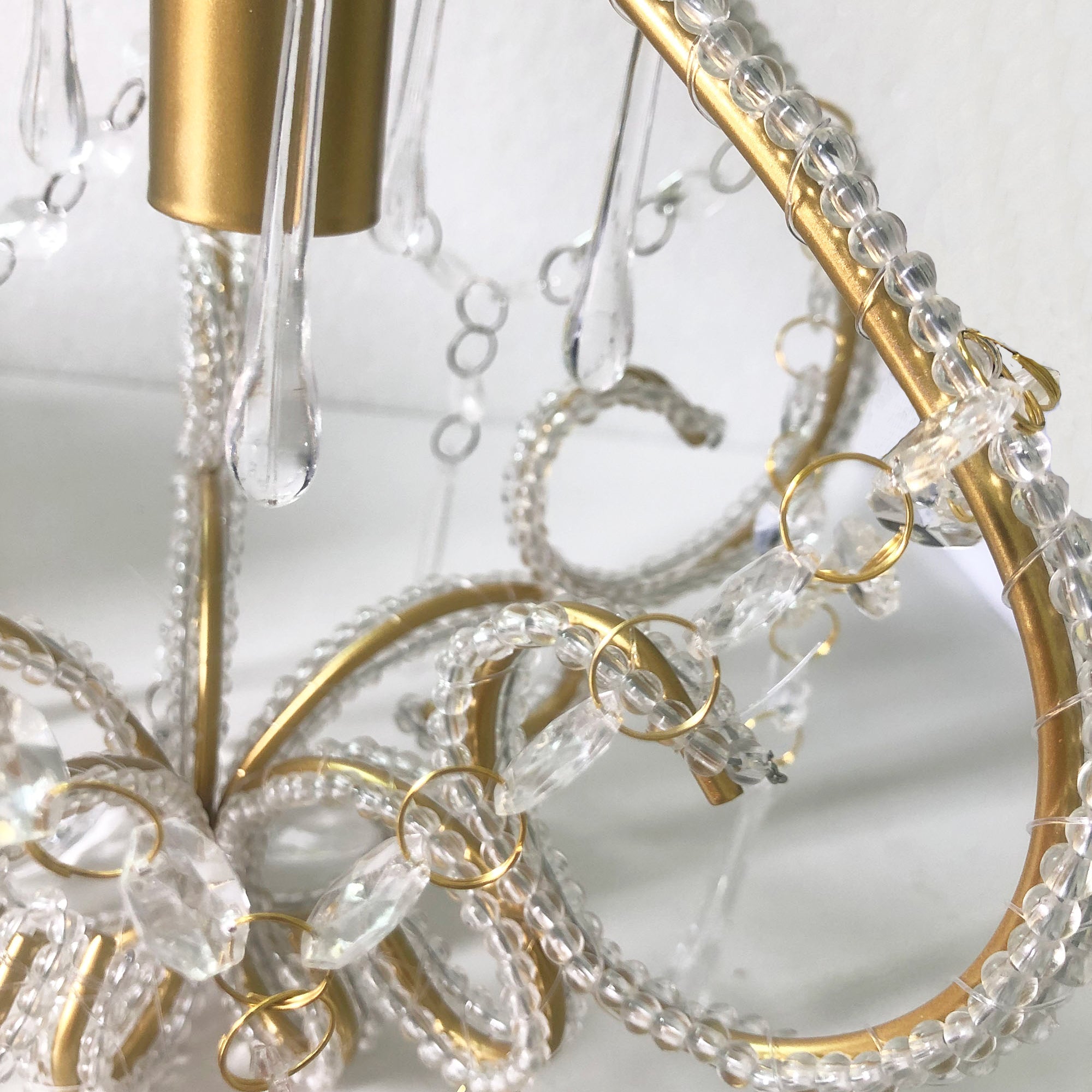 Darling Gold Chandelier with Elegant Crystal Details