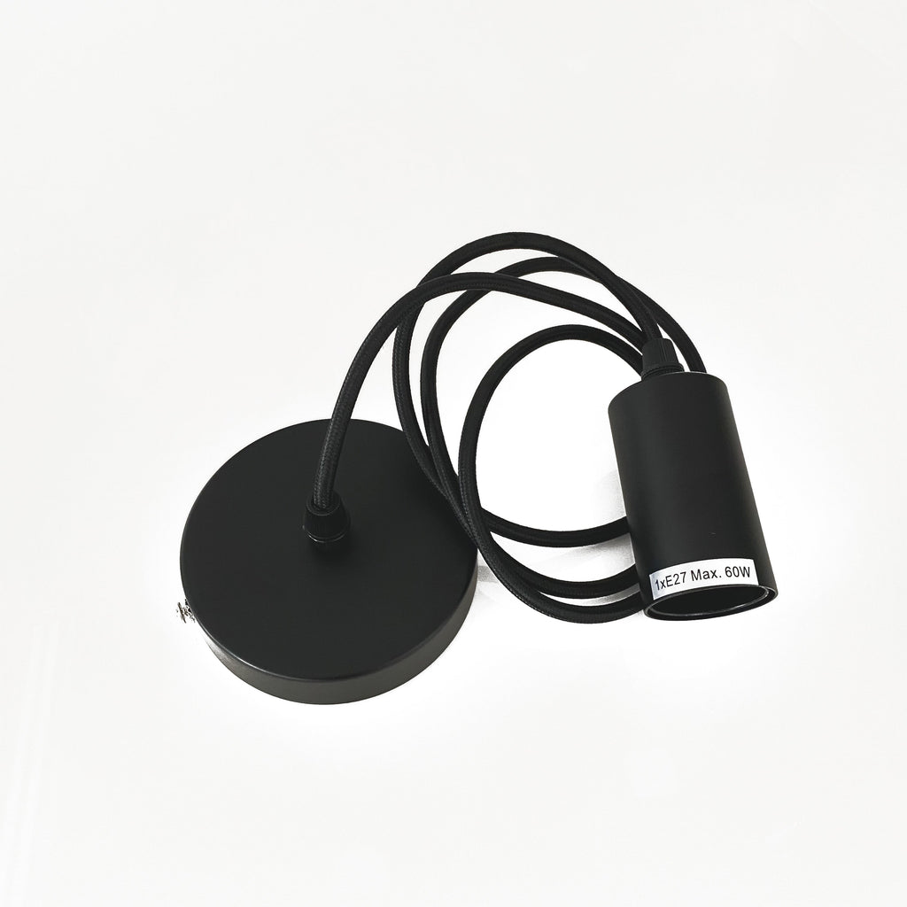 Riley Matt Black Pendant Light - Industrial Chic & Adjustable