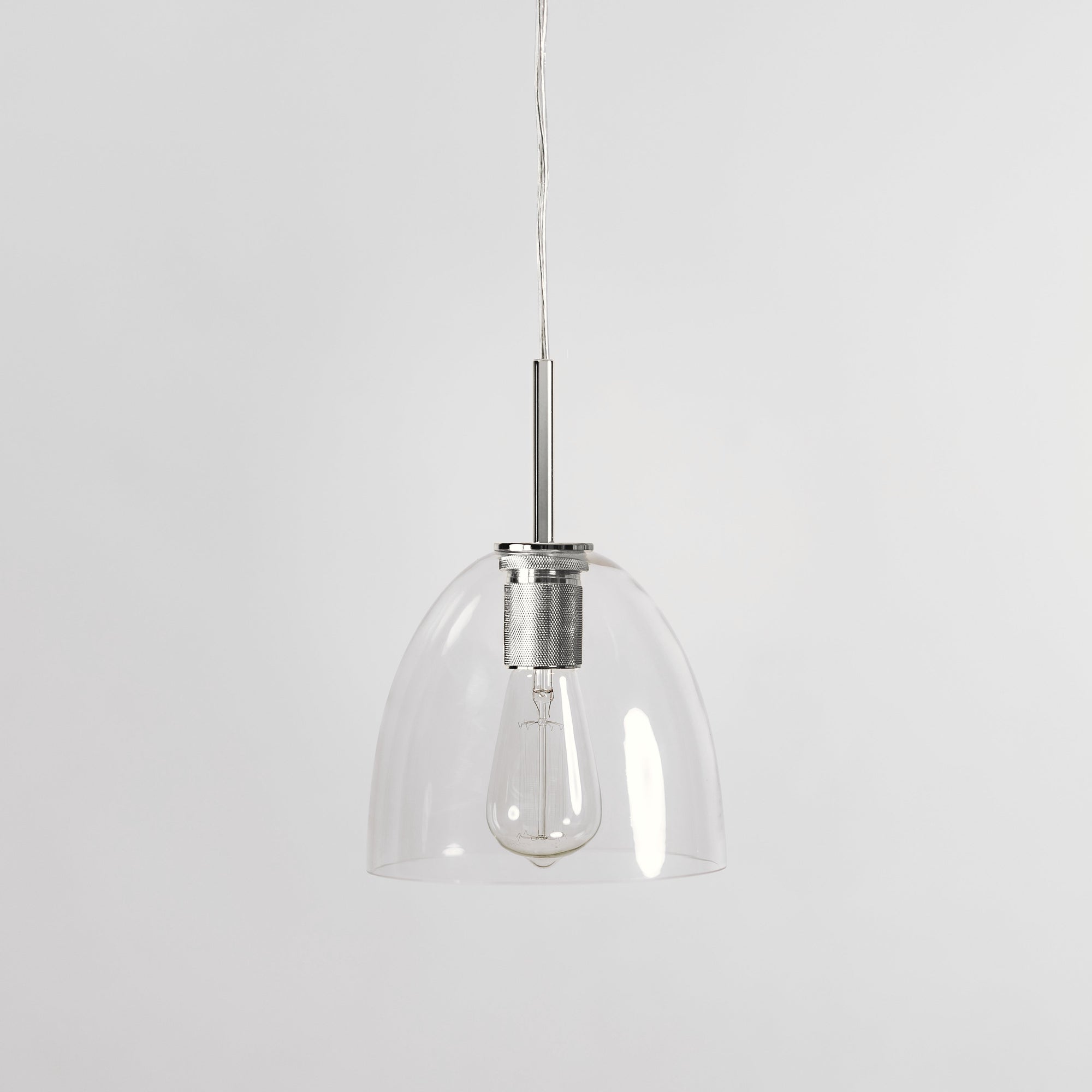 Preston Chrome Glass Pendant Light - Modern Elegance