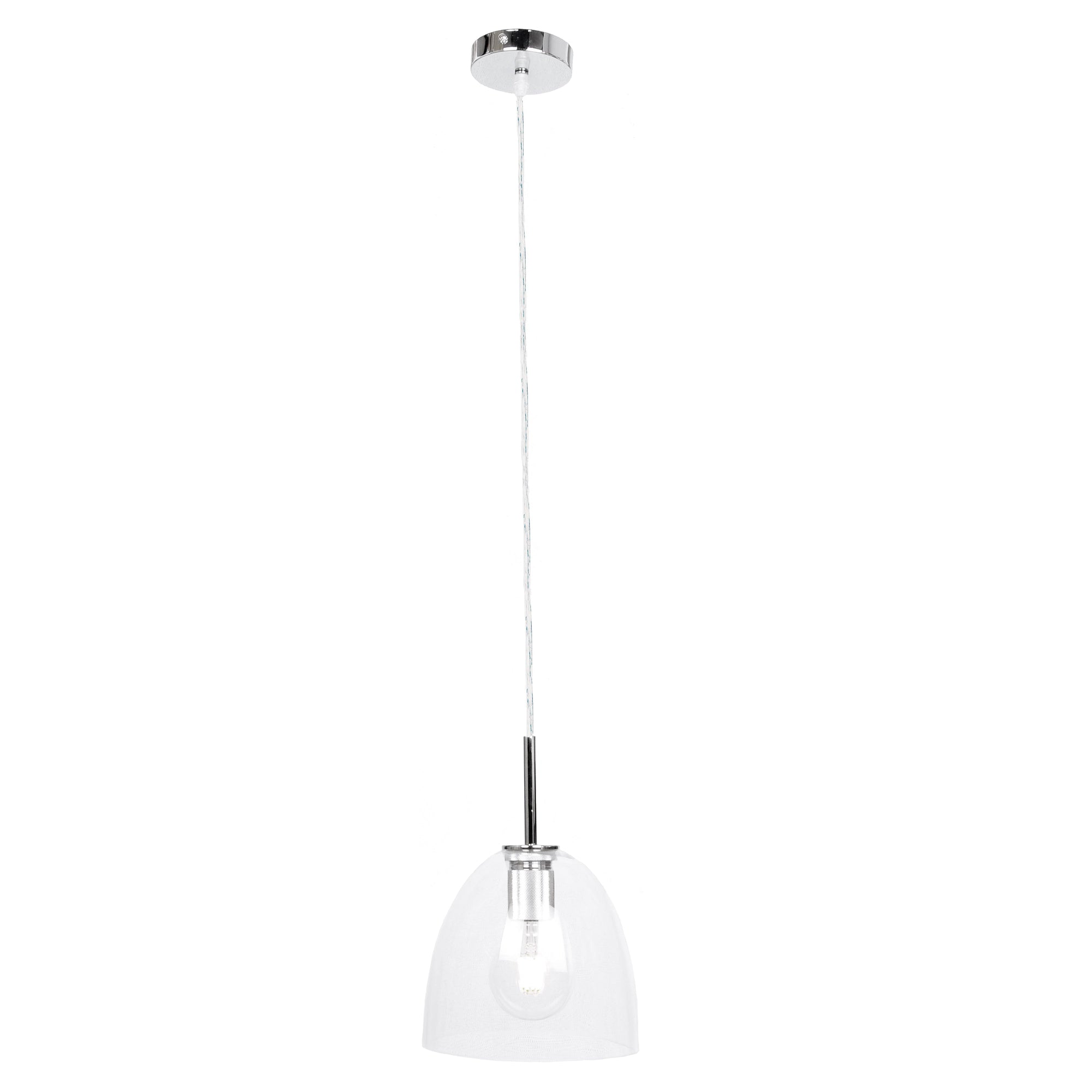 Preston Chrome Glass Pendant Light - Modern Elegance