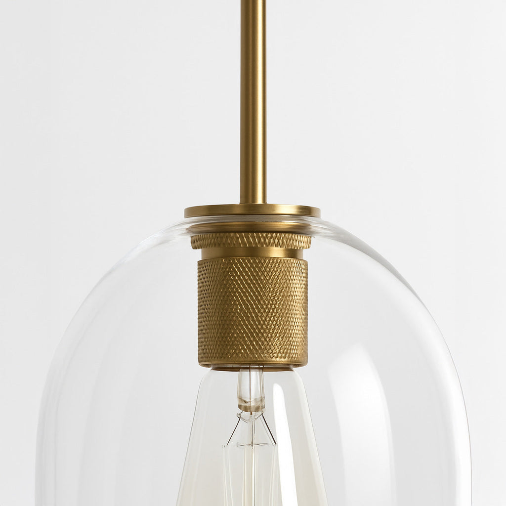 Gold Preston Glass Pendant Light - Stylish Vintage Modern Design