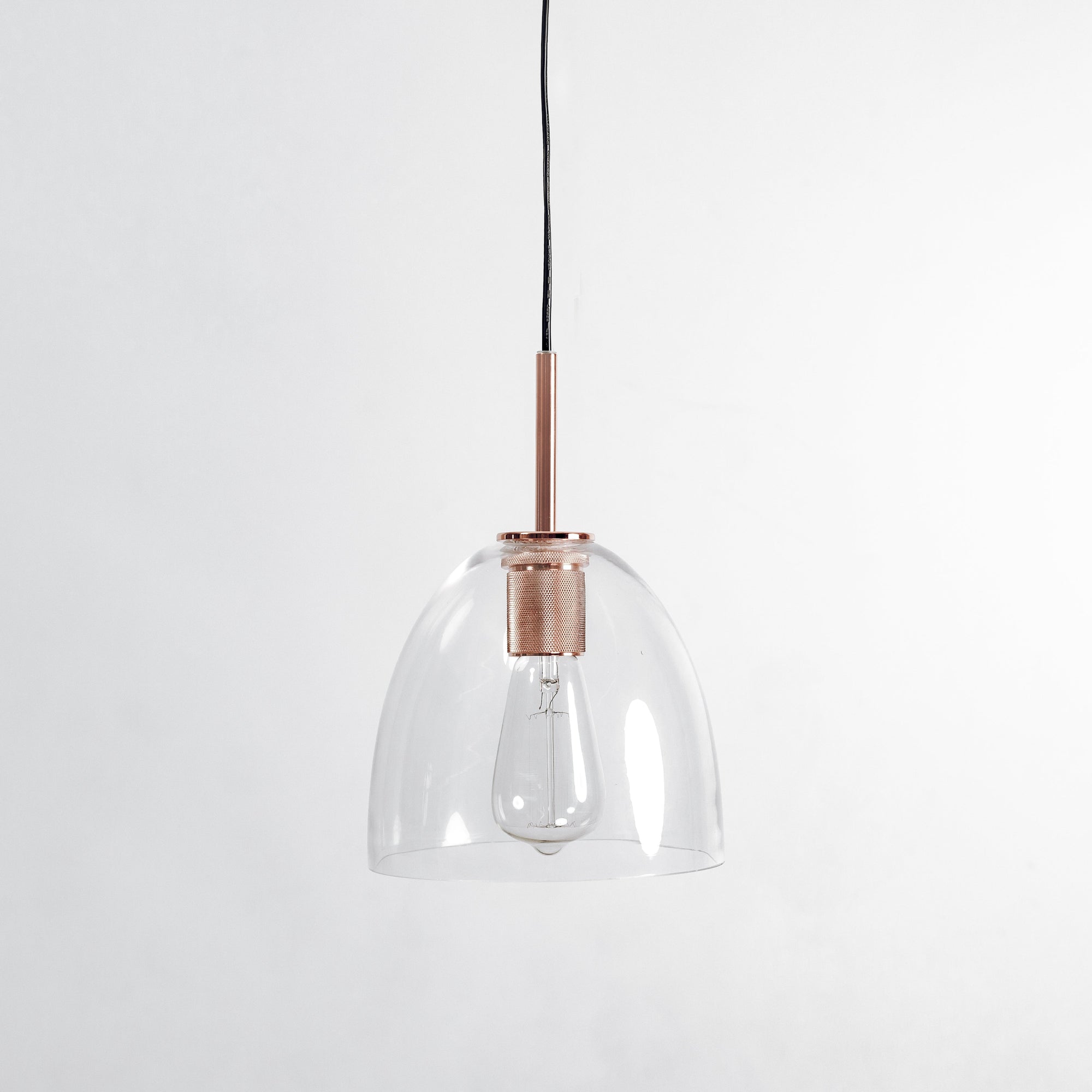 Preston Copper Glass Pendant Light - Modern Vintage Charm
