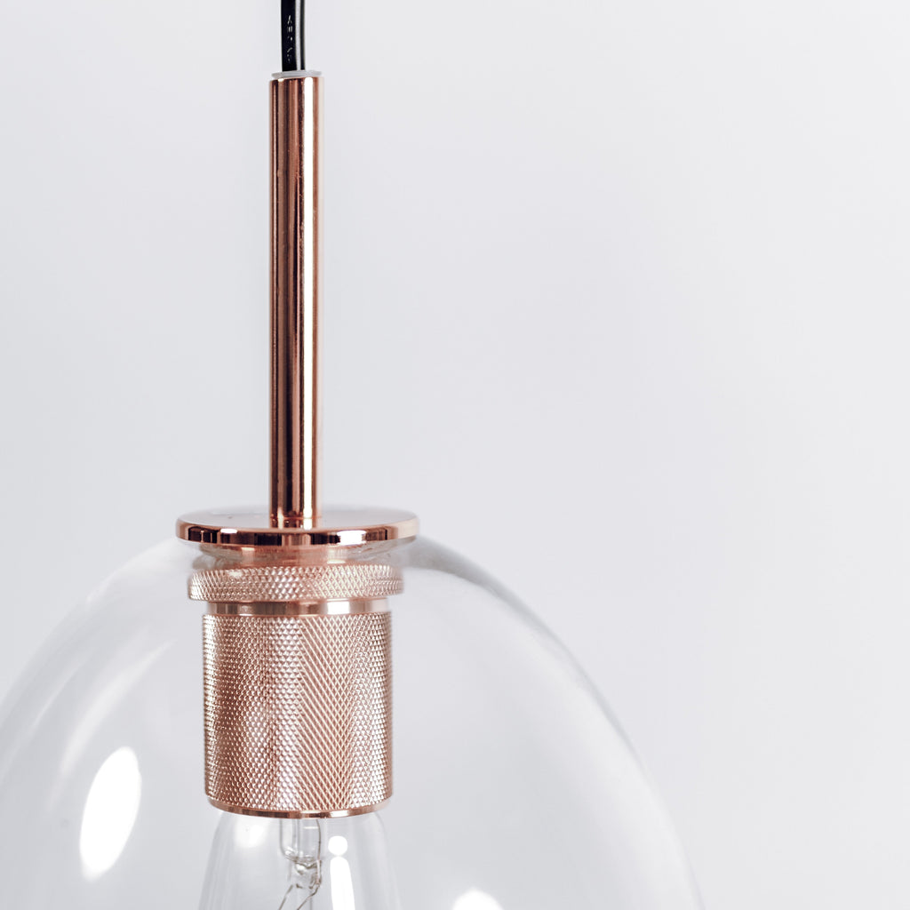 Preston Copper Glass Pendant Light - Modern Vintage Charm