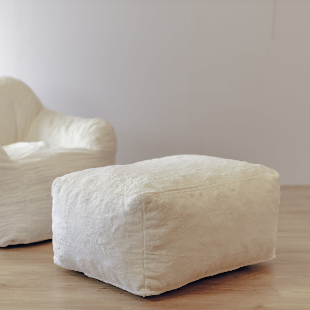 DreamPod® White Ottoman - Plush Comfort & Stylish Design