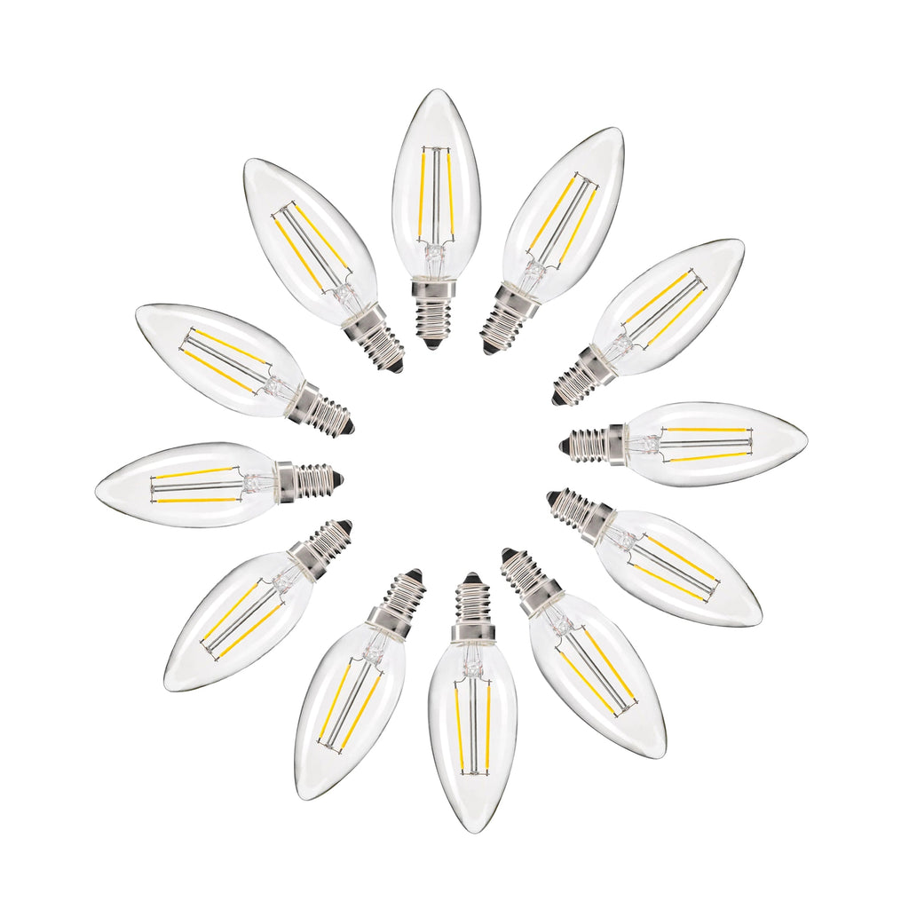 Cool White E14 Candle LED Bulb - 2W Energy-Efficient Lighting