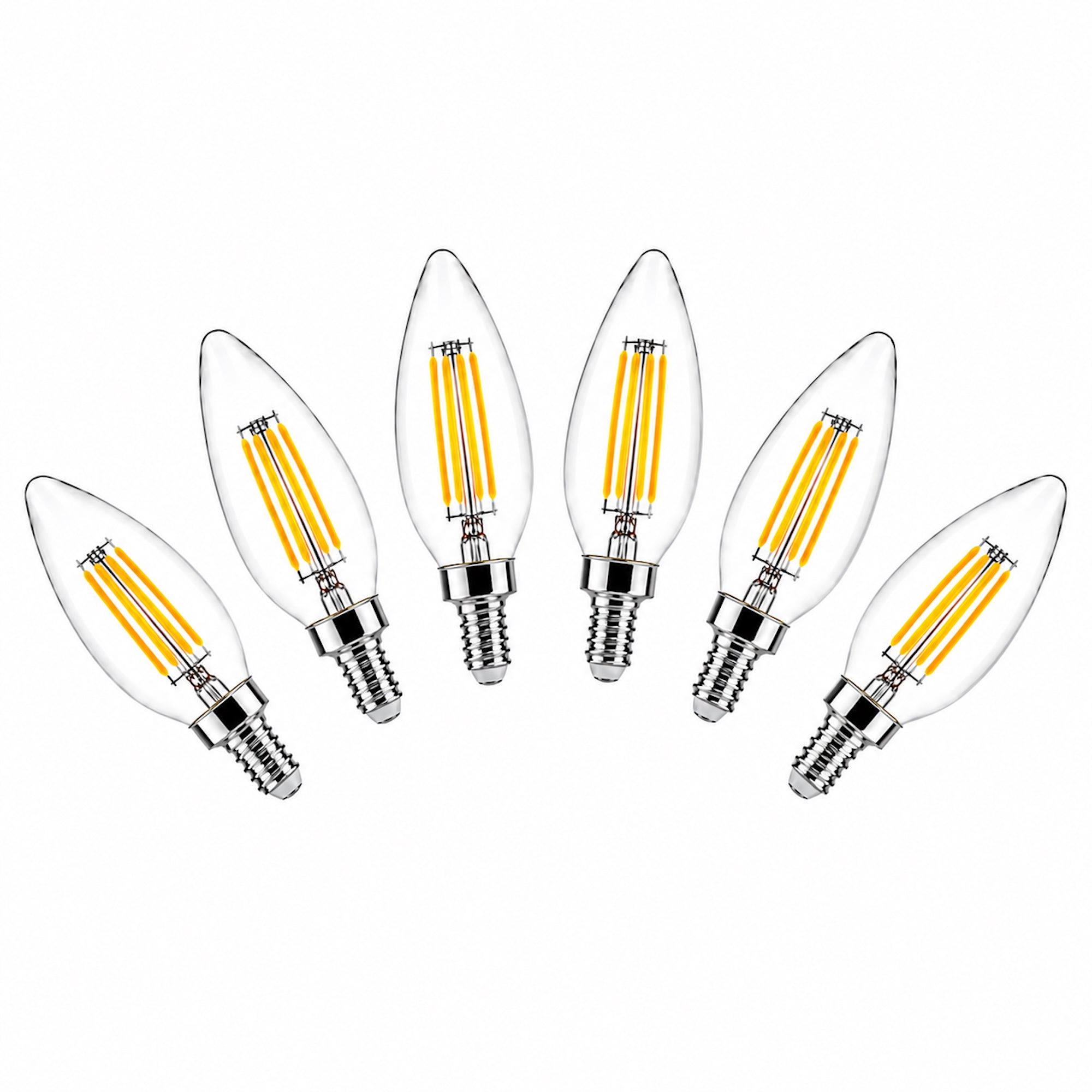 Cool White LED Candle Bulb E14 - 4W Decorative Lighting