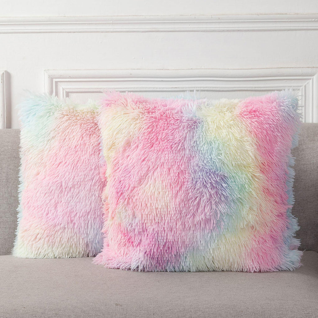 Magical Unicorn Rainbow Cushion Cover with Insert for Kids' Rooms