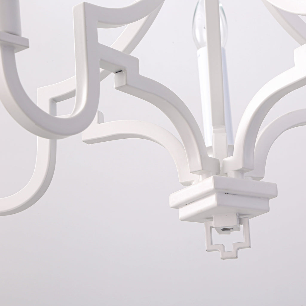 Kalani 5-Light Modern White Chandelier - Elegant Illumination