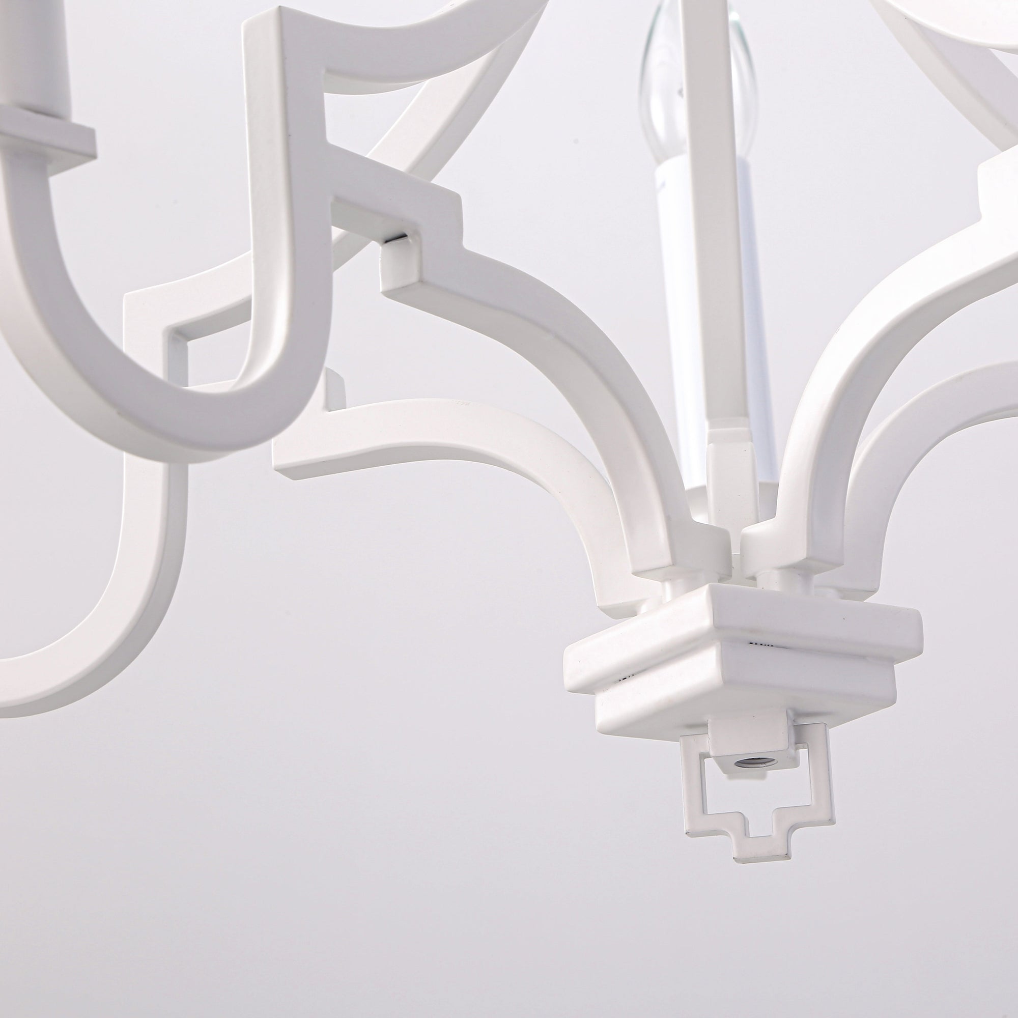 Kalani 5-Light Modern White Chandelier - Elegant Illumination