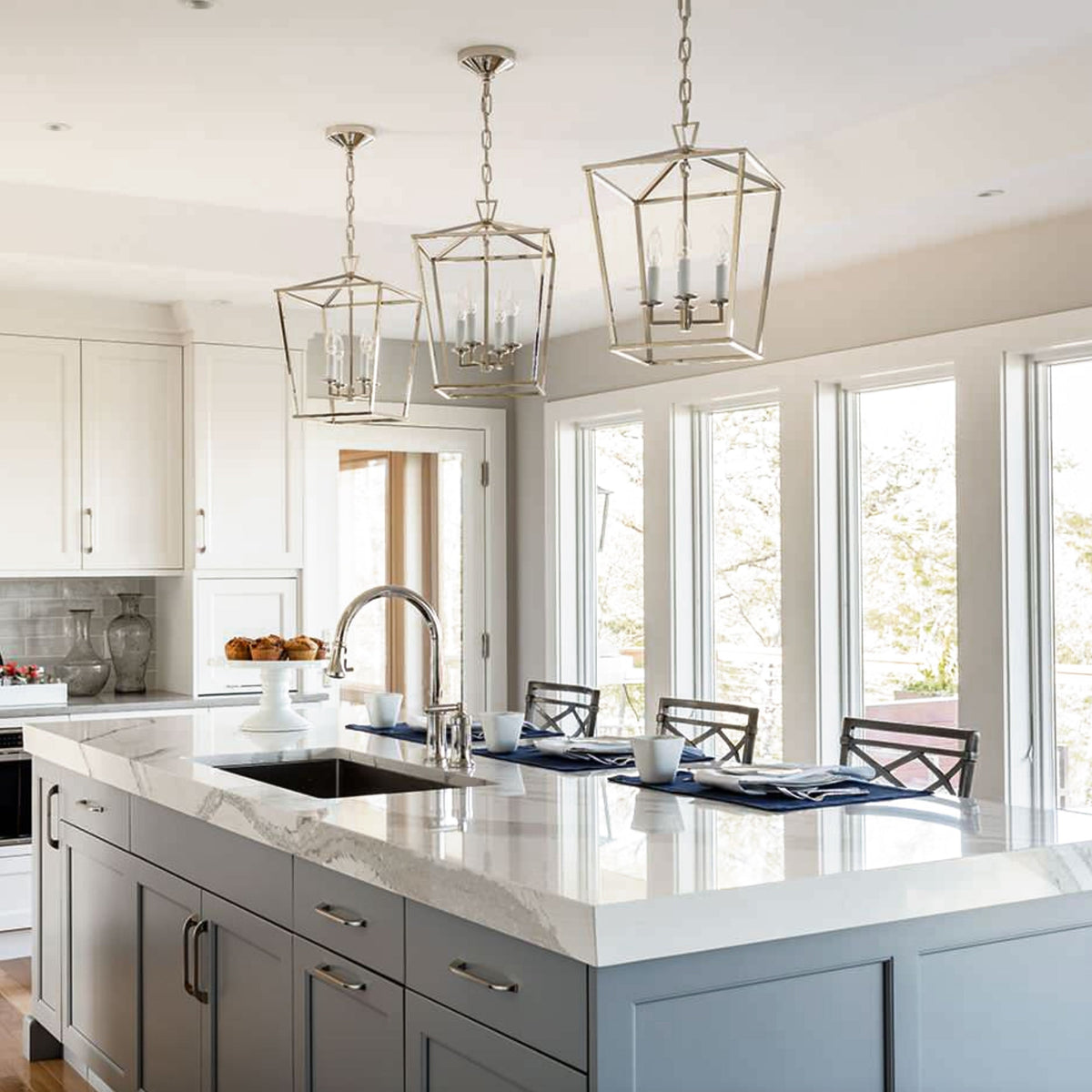 Saffire Hampton Pendant Light - Sleek Brushed Chrome Design