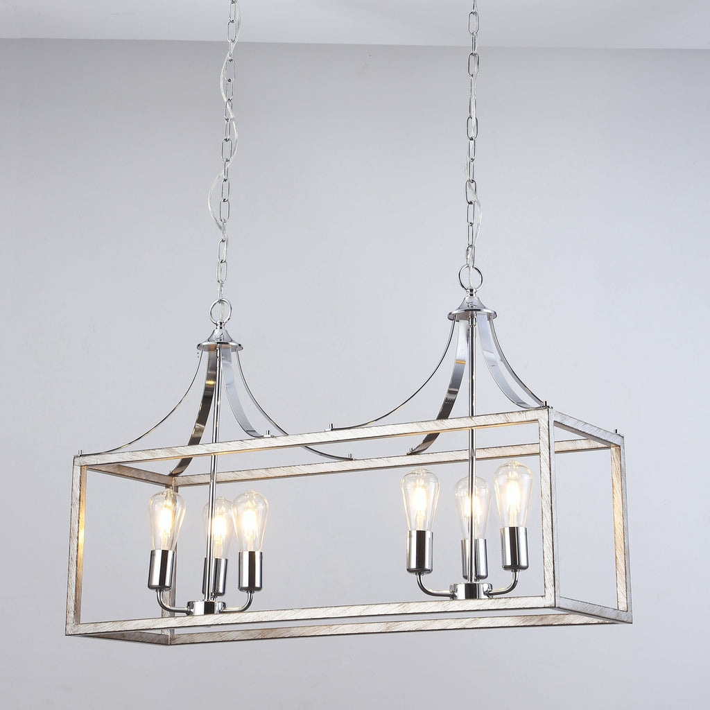 Langham Hampton Style Pendant Light - Brushed Chrome Elegance