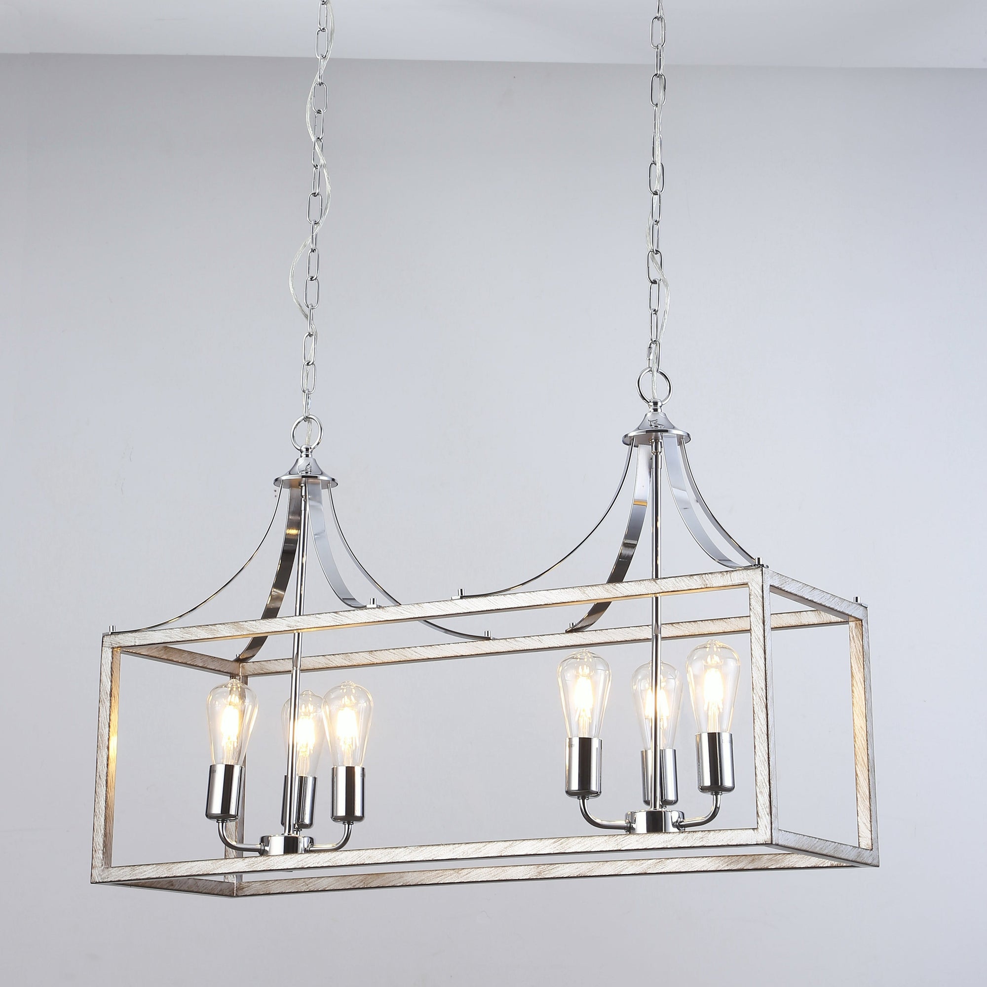 Langham Hampton Style Pendant Light - Brushed Chrome Elegance
