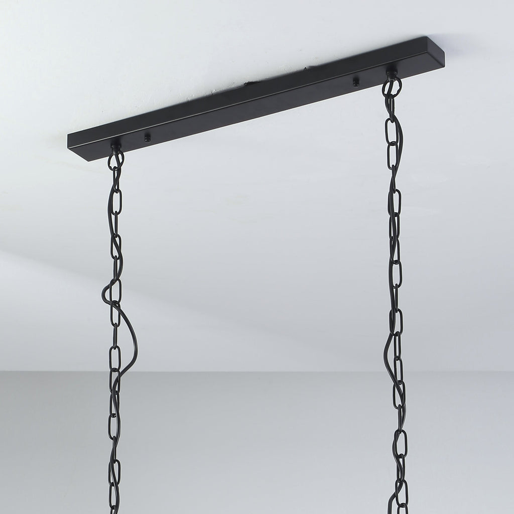 Langham Black Hampton Style Pendant Light for Dining Rooms