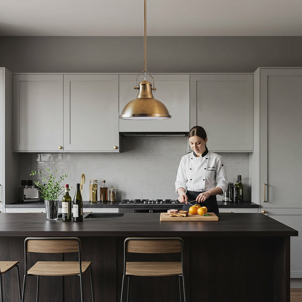 Amani Gold Metal Pendant Light - Stylish Adjustable Fixture