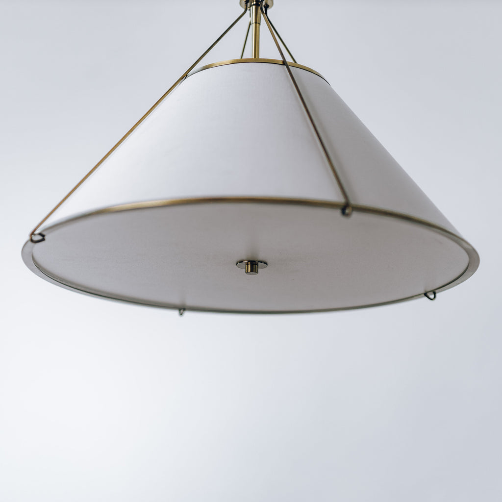 Celeste Brass Pendant Light - White
