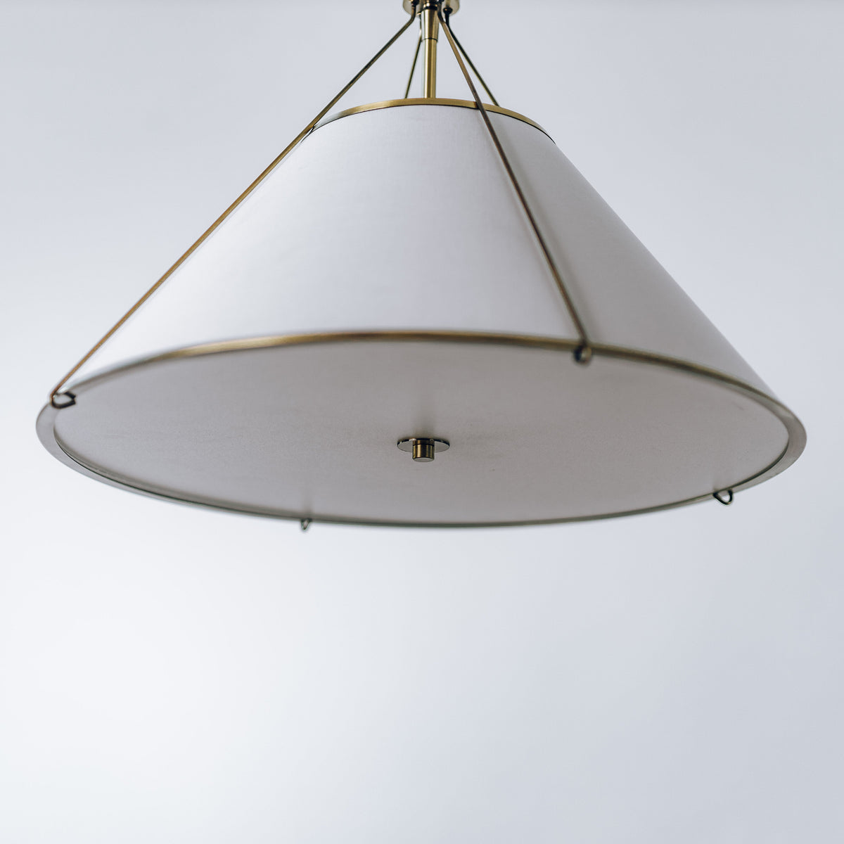 Celeste Brass Pendant Light - White