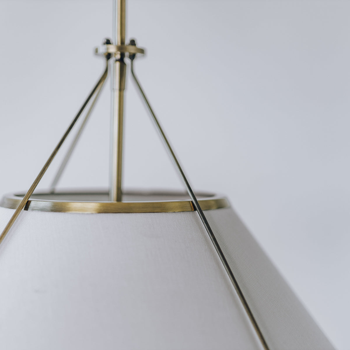 Celeste Brass Pendant Light - White