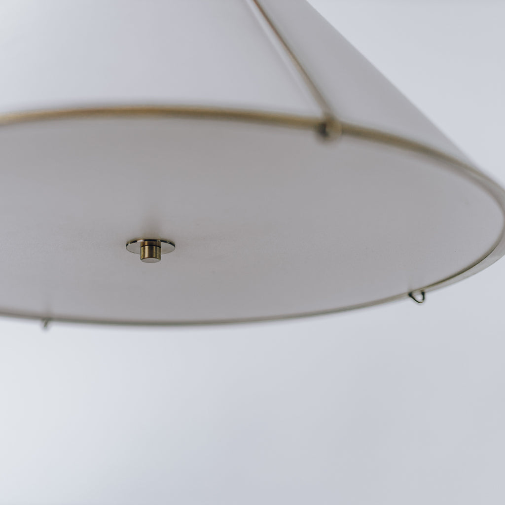 Celeste Brass Pendant Light - White