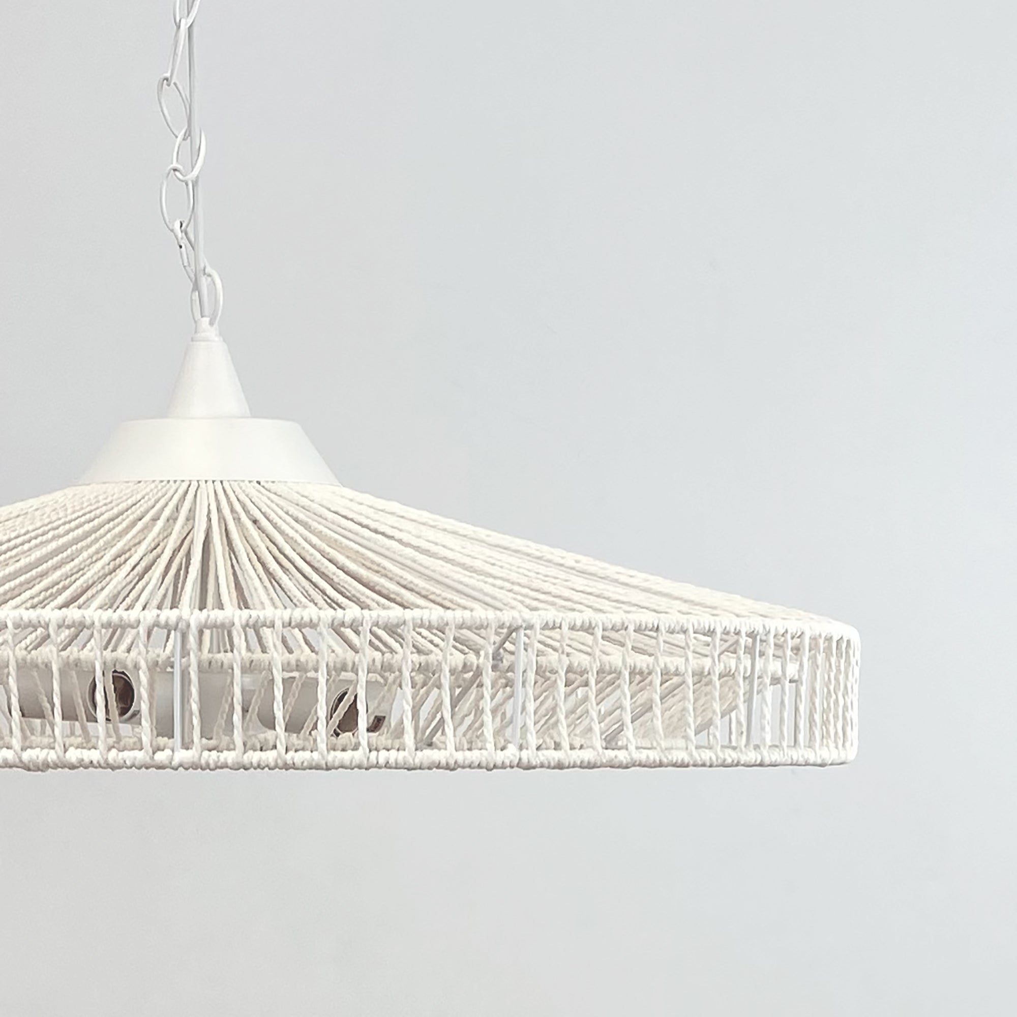 Portman White Rope Pendant Light | Contemporary Ceiling Fixture