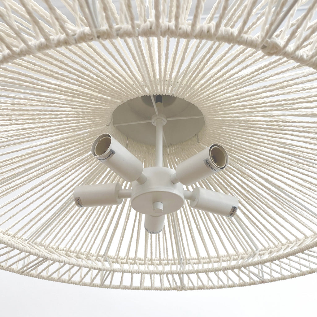 Portman White Rope Pendant Light | Contemporary Ceiling Fixture