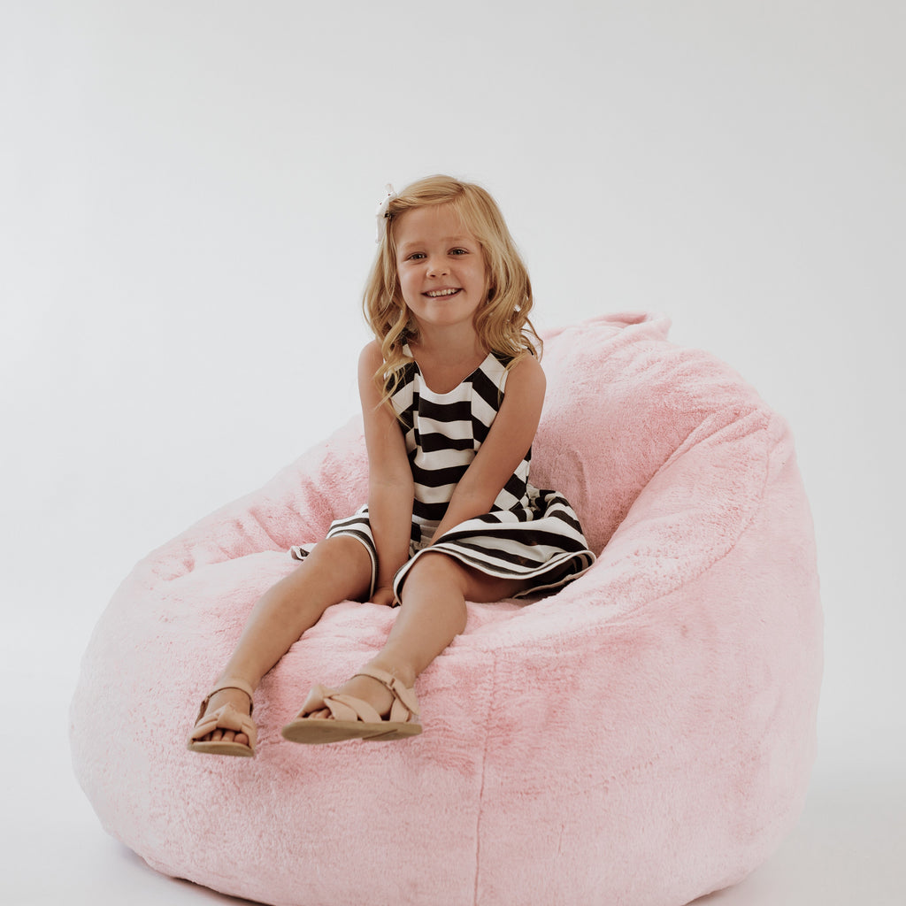 DreamPod® Mini Soft Pink Beanbag Chair - Cozy & Fun Seating
