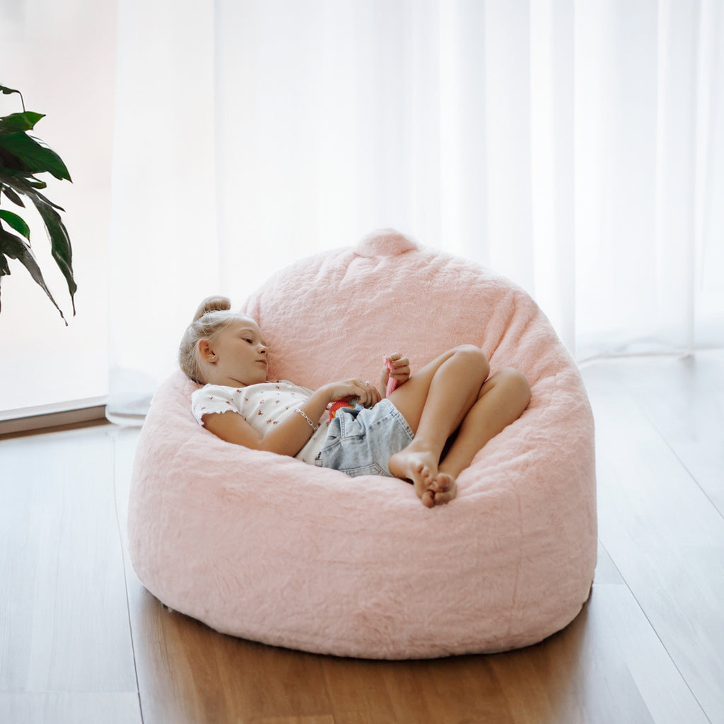 DreamPod® Mini Soft Pink Beanbag Chair - Cozy & Fun Seating