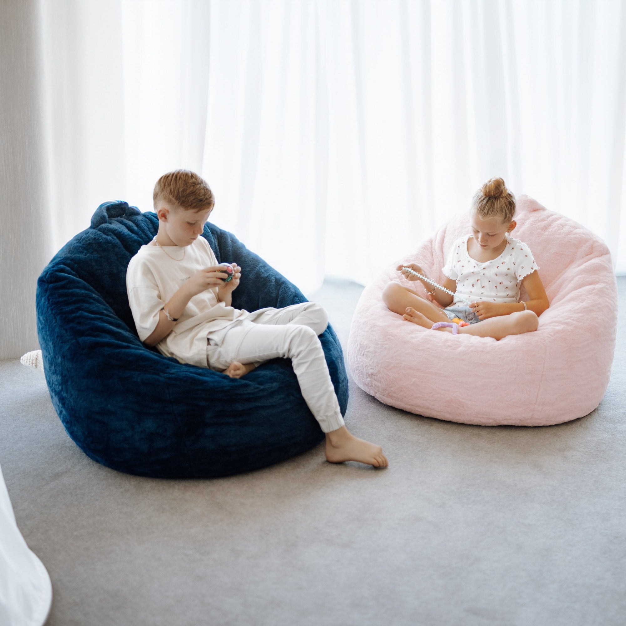DreamPod® Mini Beanbag Chair - Cozy Navy Blue Comfort