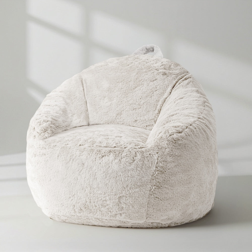 DreamPod® Mini Beanbag Chair - Soft White for Kids & Small Adults