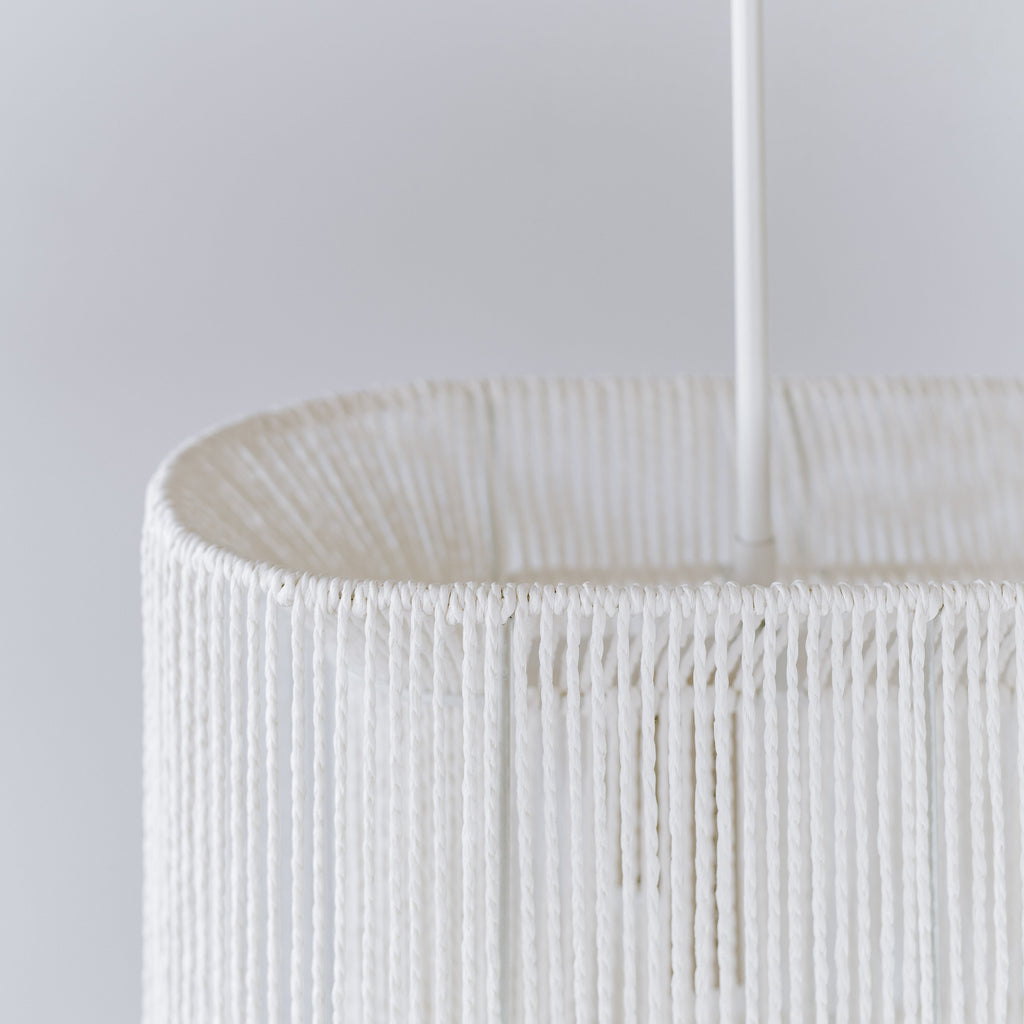 Elphin Dining Rope Pendant Light - White