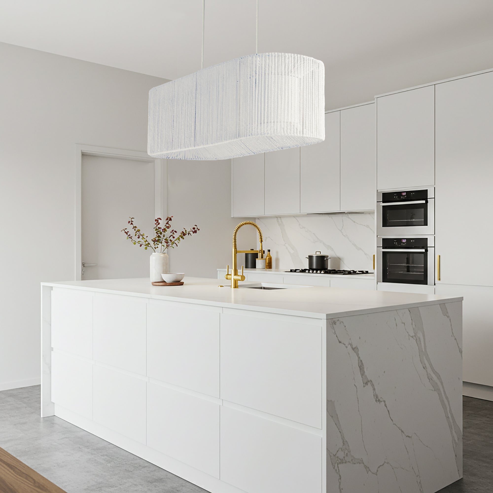 Elphin White Rope Pendant Light - Stylish Dining Illumination