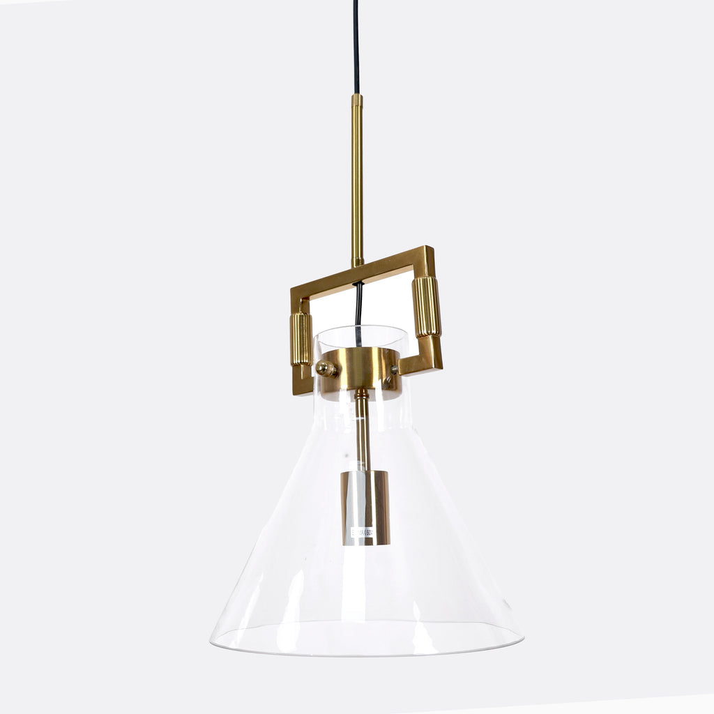Maya Glass Pendant Light - Modern Elegance with Gold Accents