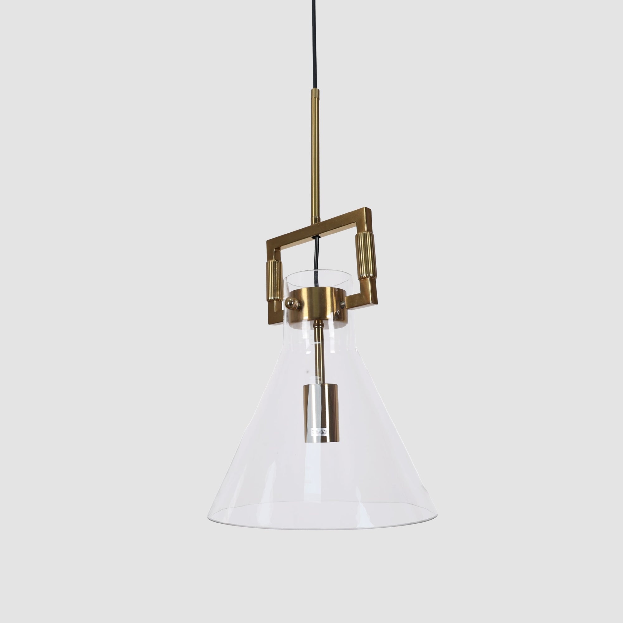 Maya Glass Pendant Light - Modern Elegance with Gold Accents