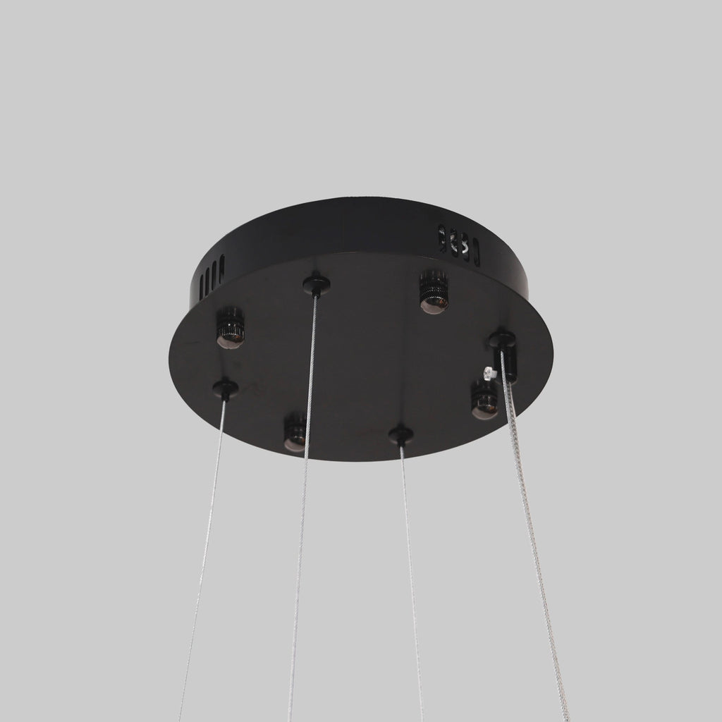 Quivira LED Round Crystal Chandelier - Black Hardware