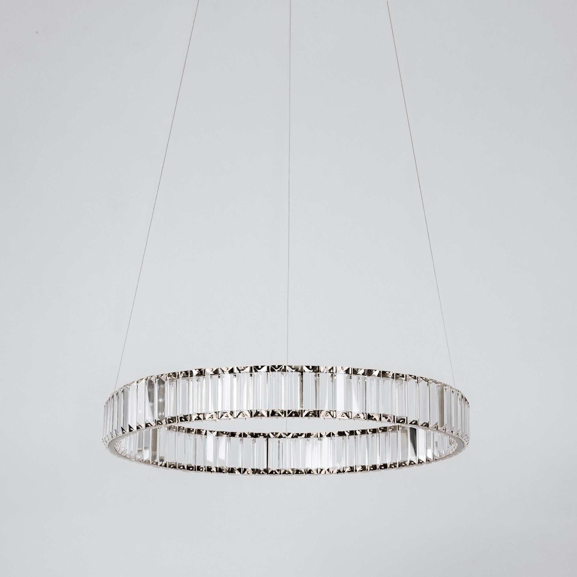 Quivira LED Round Crystal Chandelier - Black Hardware