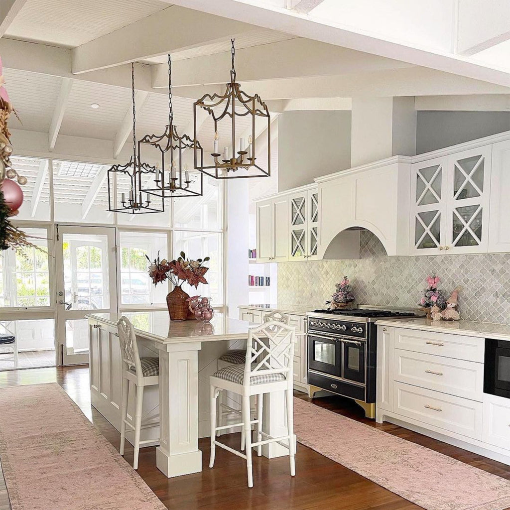 Palazzo Modern Brushed Champagne Lantern Pendant Light