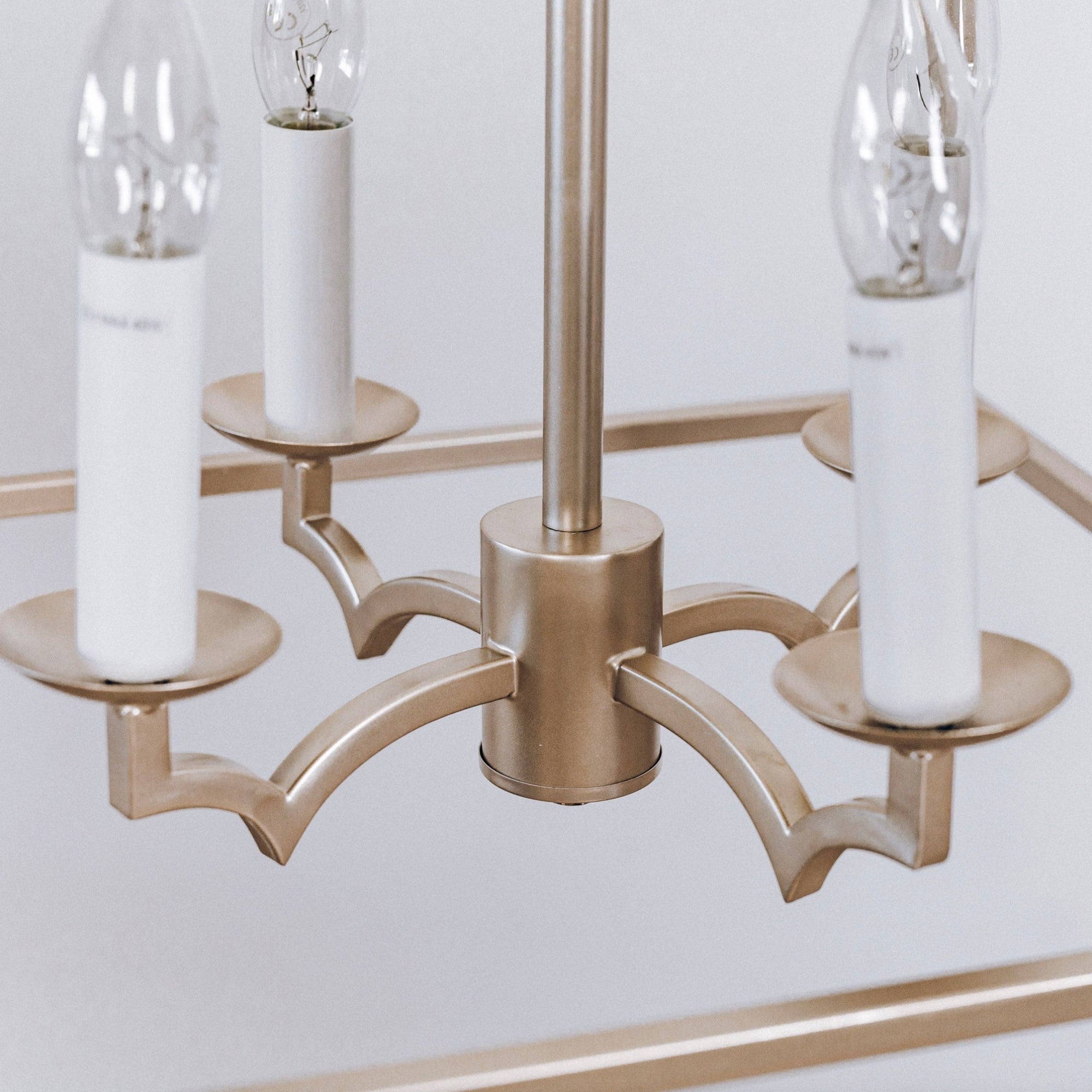 Palazzo Champagne Gold Box Lantern Pendant Light - Modern Elegance