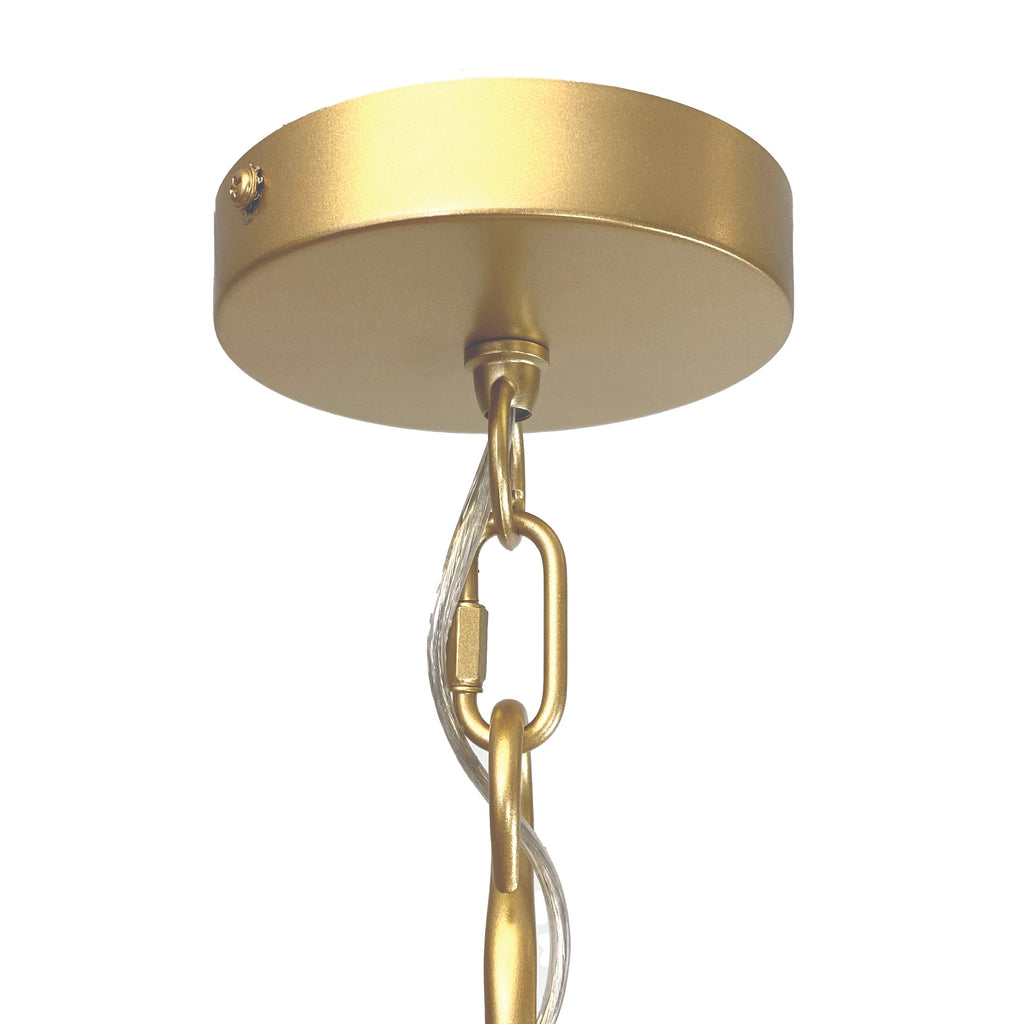 Bailey Gold & White Metal Pendant Light - Elevate Your Space