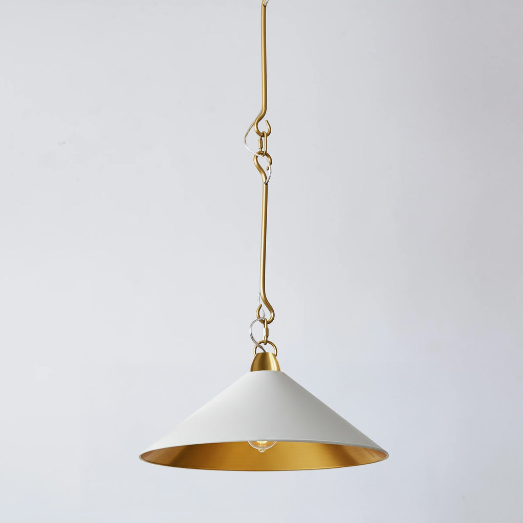 Bailey Gold & White Metal Pendant Light - Elevate Your Space