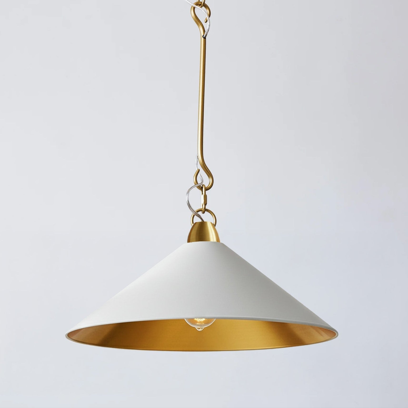 Bailey Gold & White Metal Pendant Light - Elevate Your Space