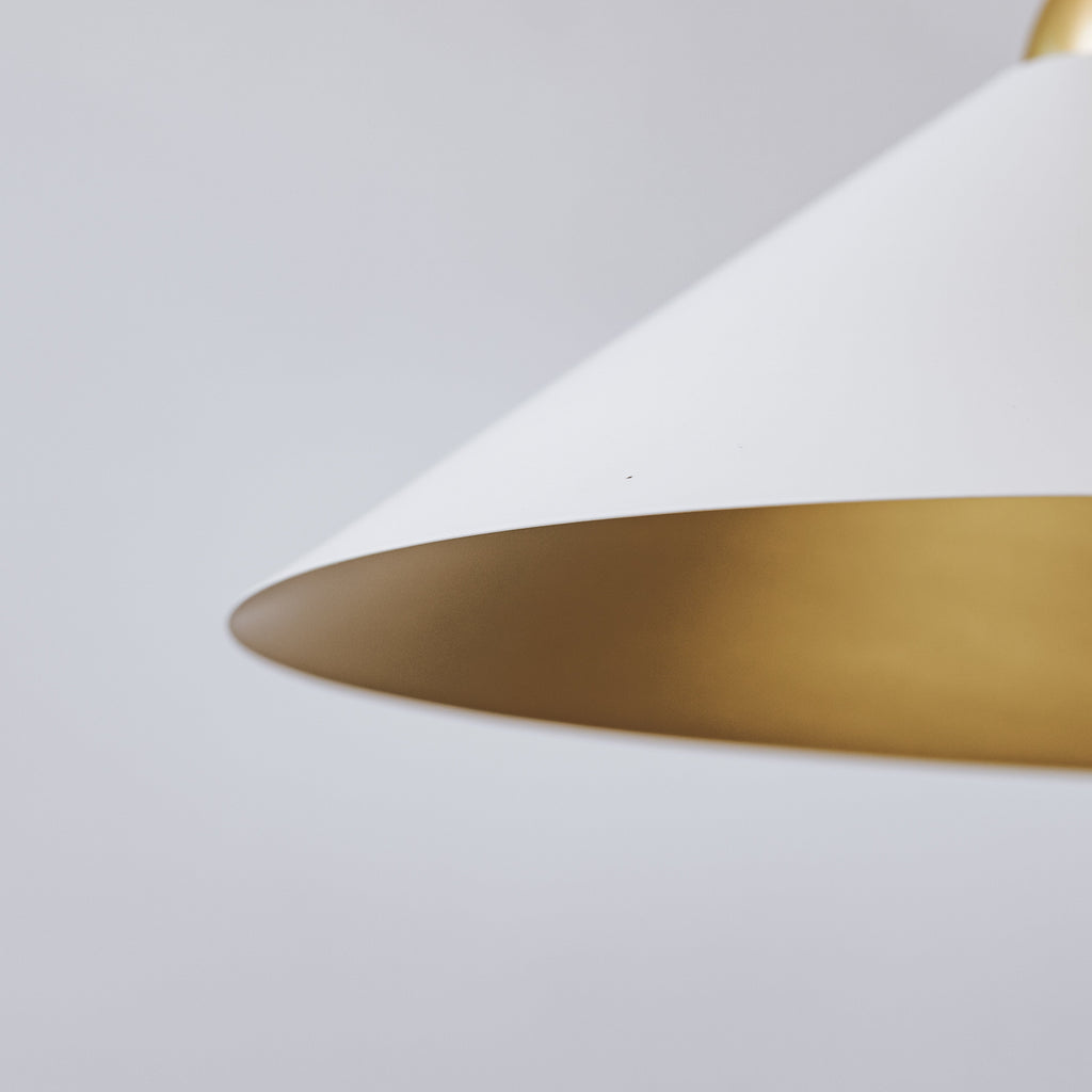 Bailey Gold & White Metal Pendant Light - Elevate Your Space