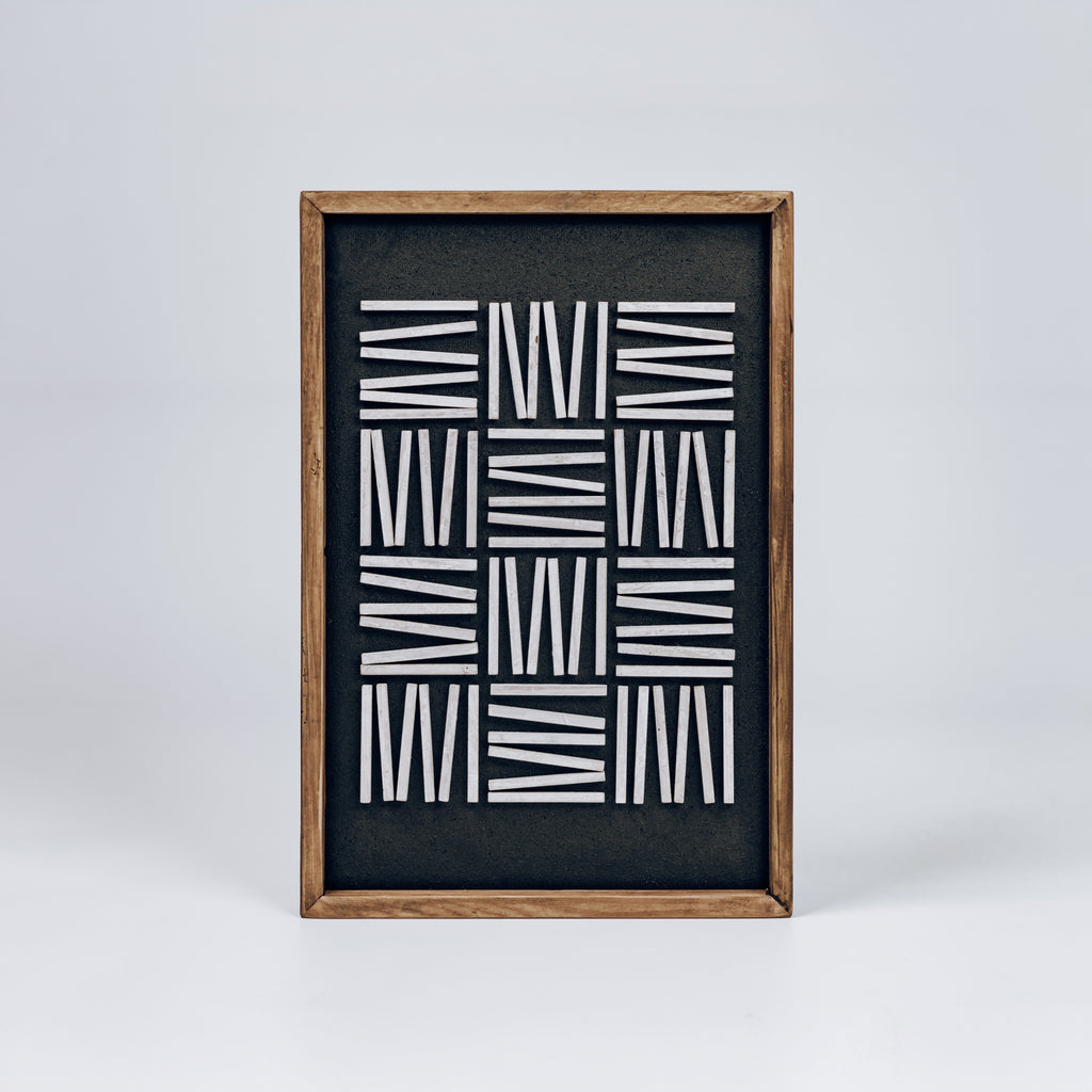 Eco-Friendly Alpine Shadow Wall Art - Unique Ready to Hang Decor 42x62cm