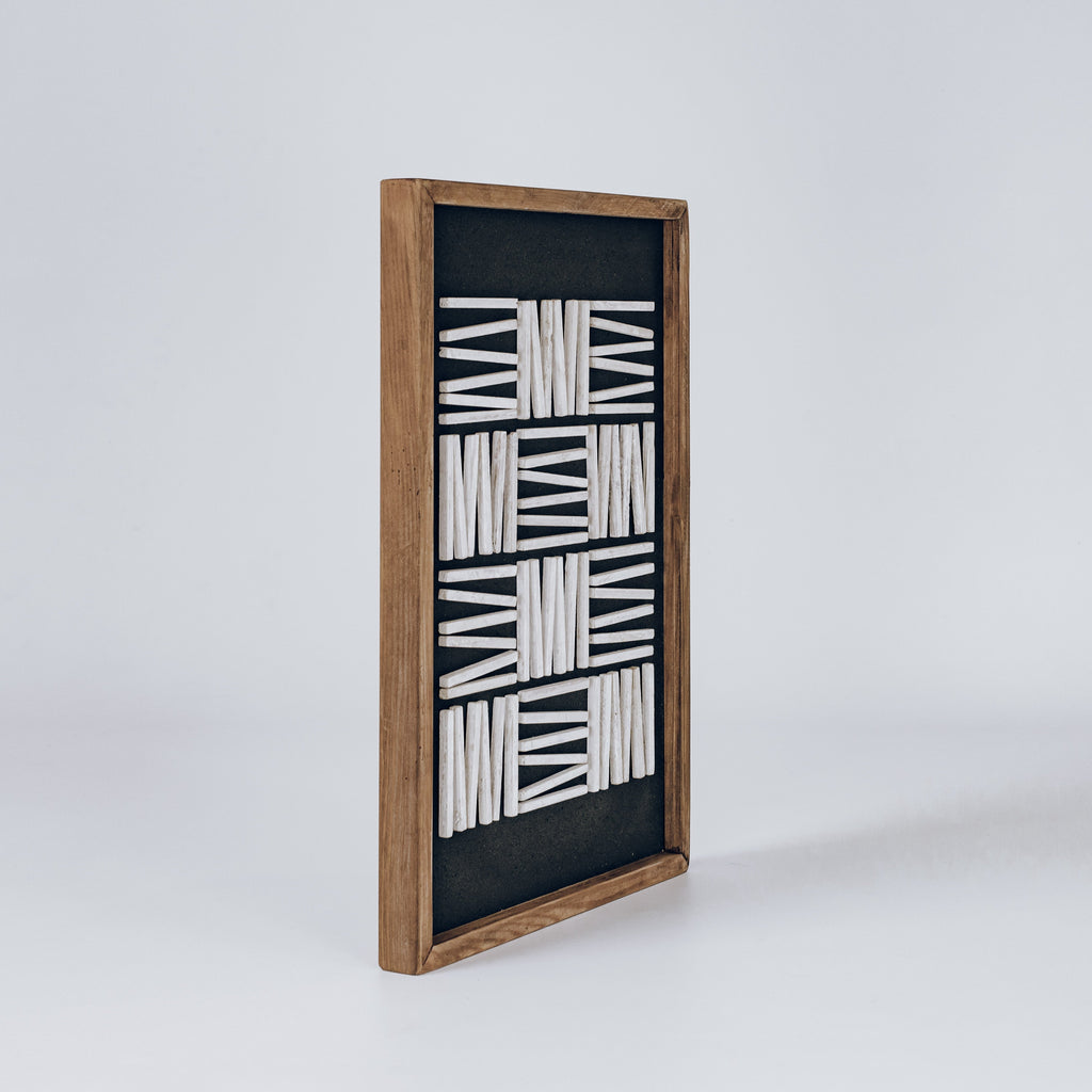 Eco-Friendly Alpine Shadow Wall Art - Unique Ready to Hang Decor 42x62cm