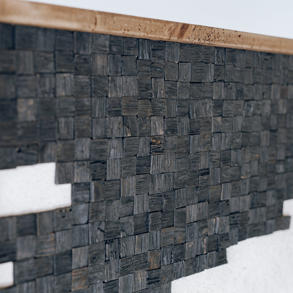 Timbered Contours Ready-to-Hang Wall Art | Eco-Friendly Design 82x122cm